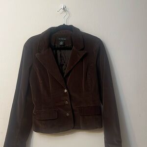 Calvin klein jeans - brown cropped corduroy coat size L
